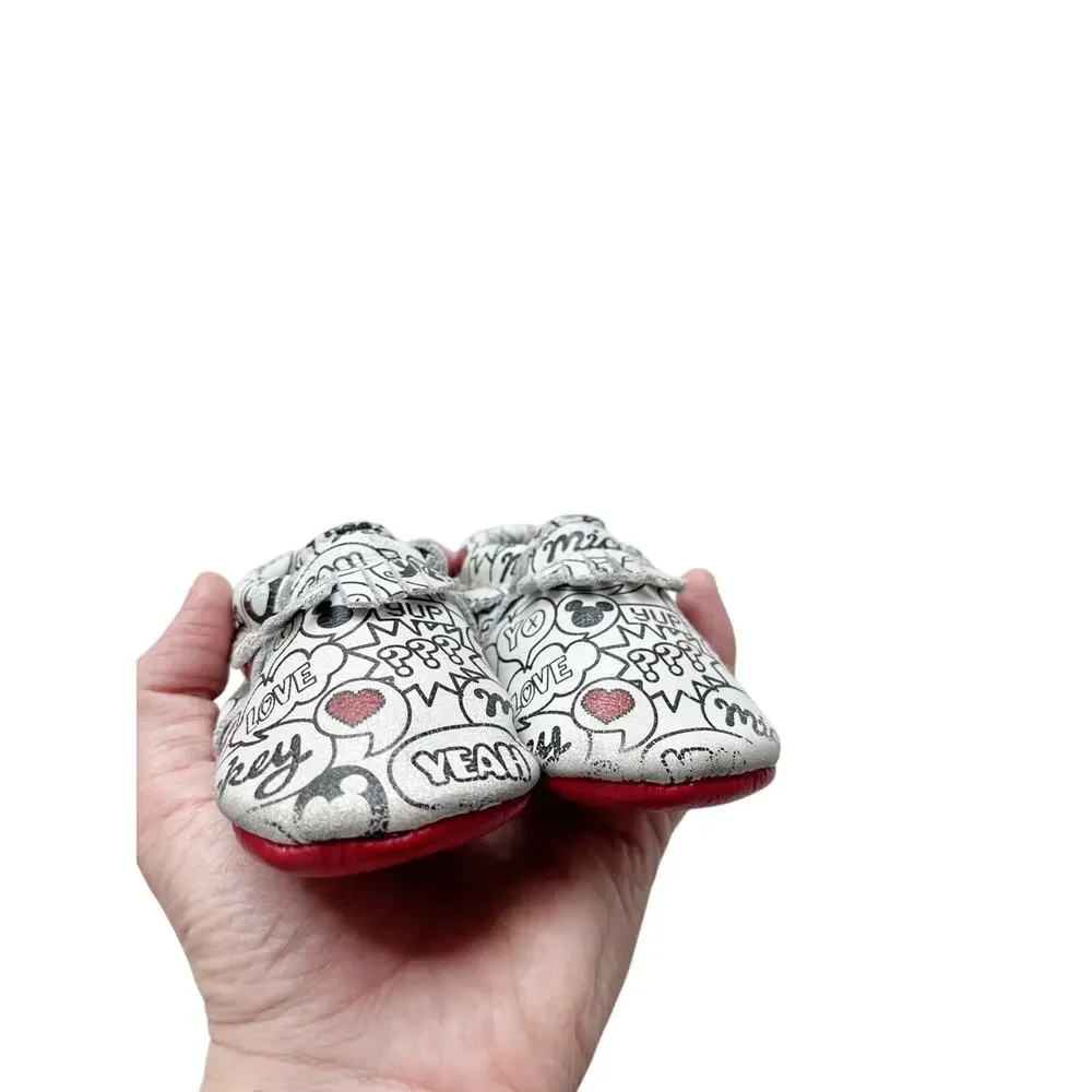 Freshly Picked + Disney Yep, Yup, Yeah Mickey Moccasins Size 2